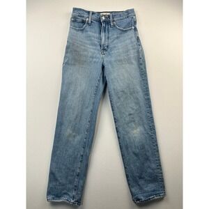 Madewell Perfect Vintage Straight Jean Women's Sz 26‎ Distressed Hickman Wash